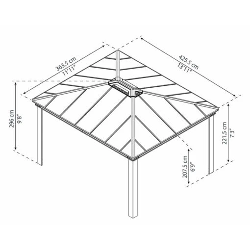 Tonnelle De Jardin En Alu Et Polycarbonate Dallas 4300 – Canopia -Jardin Soldes tonnelle de jardin en alu et polycarbonate dallas 4300 canopia 2