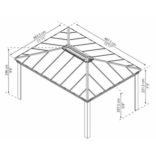 Tonnelle De Jardin En Alu Et Polycarbonate Dallas 4900 – Canopia -Jardin Soldes tonnelle de jardin en alu et polycarbonate dallas 4900 canopia 2