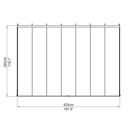 Véranda 300x425cm En Alu Gris Et Polycarbonate 8mm Sanremo - Palram - Canopia -Jardin Soldes veranda 300x425cm en alu gris et polycarbonate 8mm sanremo palram 4